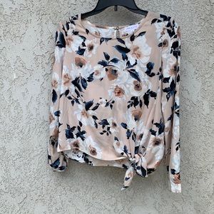 Nordstrom Blush Floral Blouse NWT